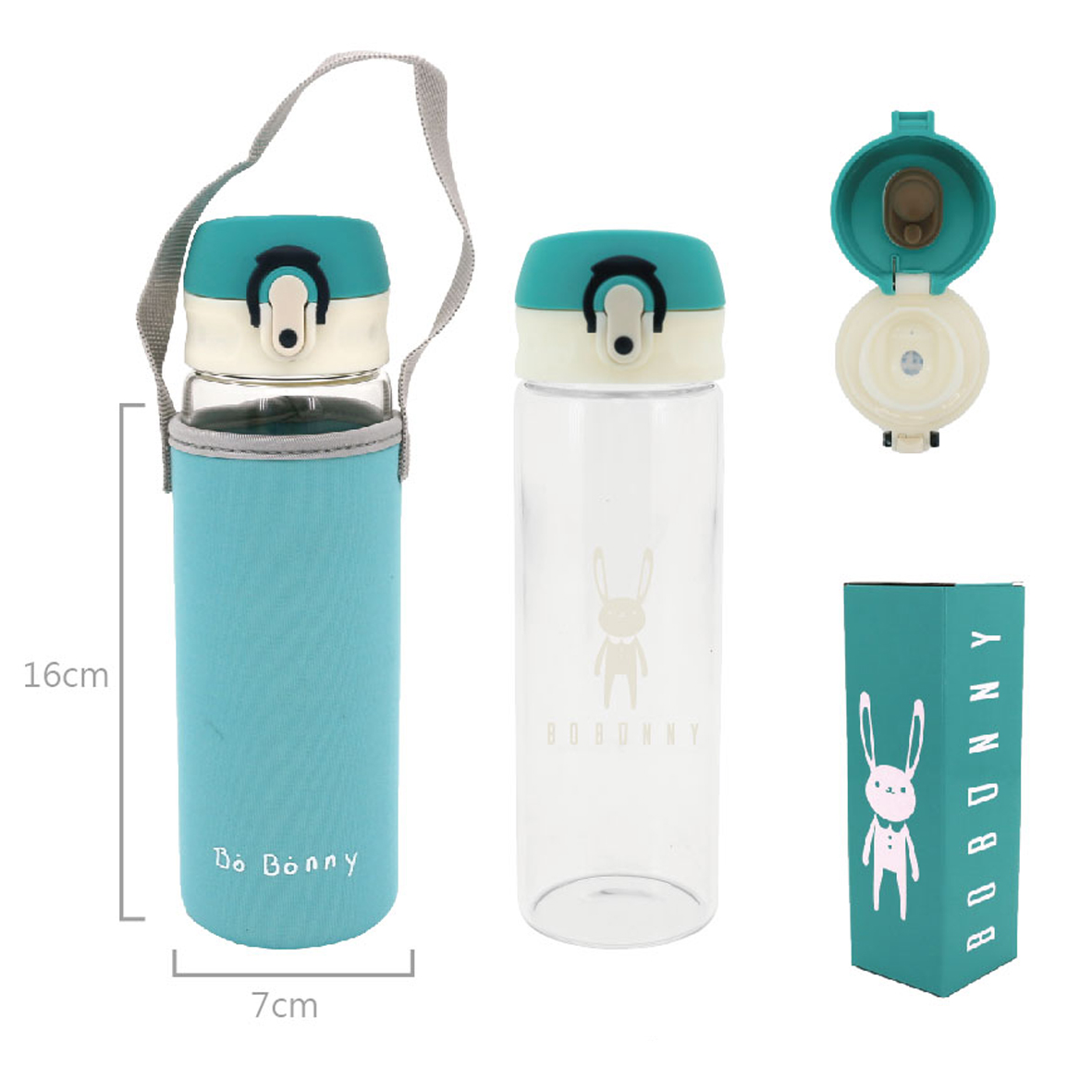 Bo Bonney彈蓋玻璃瓶附布套-500ml